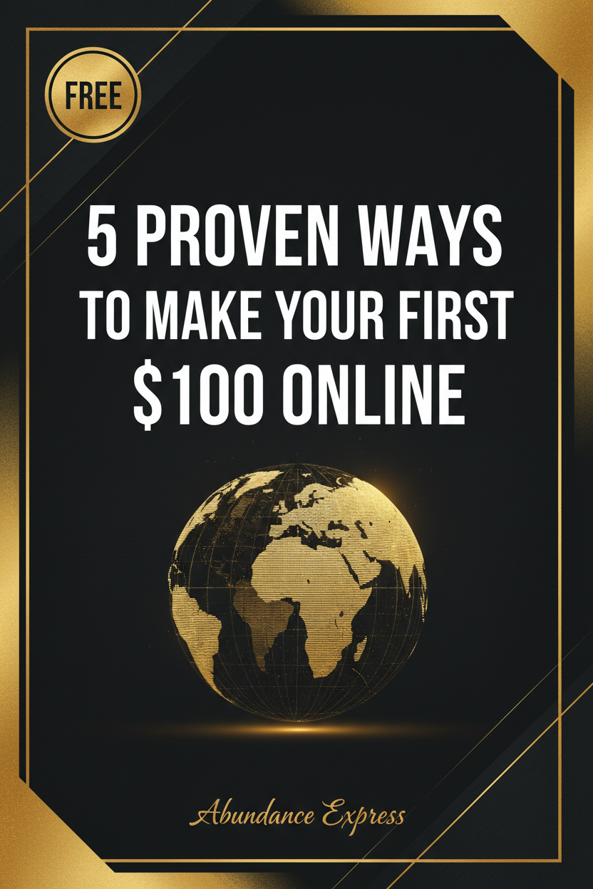5 Proven Ways to Make Your First $100 Online (Free Guide)
